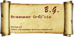 Braunauer Grácia névjegykártya
